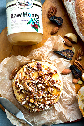 Brie with GloryBee Honey