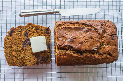 zucchini bread on cooling rack