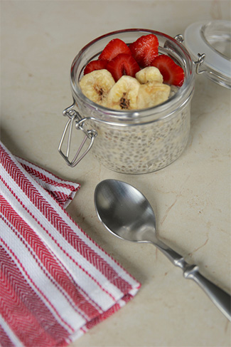 Chia pudding with fruit