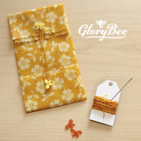 example of sack made from beeswax wrap