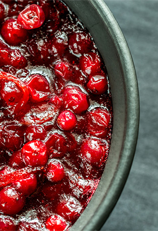 cranberry sauce up close