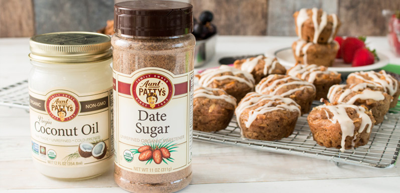 Apple Carrot muffins with date sugar and coconut oil